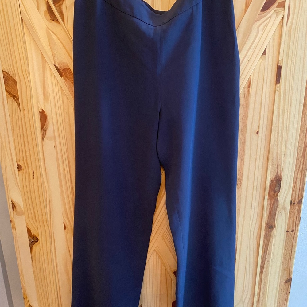 ❤️$1500 GIORGIO ARMANI DRESS PANTS❤️100% silk Navy Trousers Made in Italy